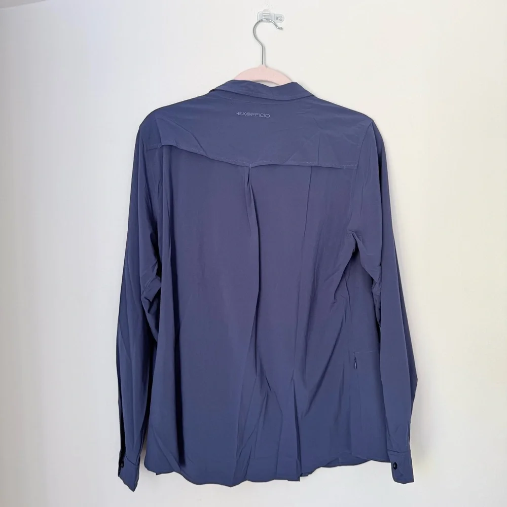 ExOfficio Kizmet Button Down Shirt – Royal Blue – Size Large – NWT - Picture 3 of 4